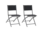 Folding garden chairs, 2 pcs, steel and textilene, MYNR20536