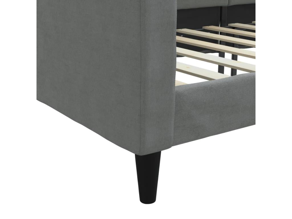 Dark grey daybed 80x200 fabric LFDS06618