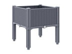 Planter with grey legs 40x40x42 cm PP FAKT90615