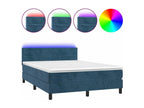 Bed base with LED mattress, dark blue, 140x200 GWAZ09447