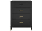 VMDK41544 4-drawer chest in black MDF