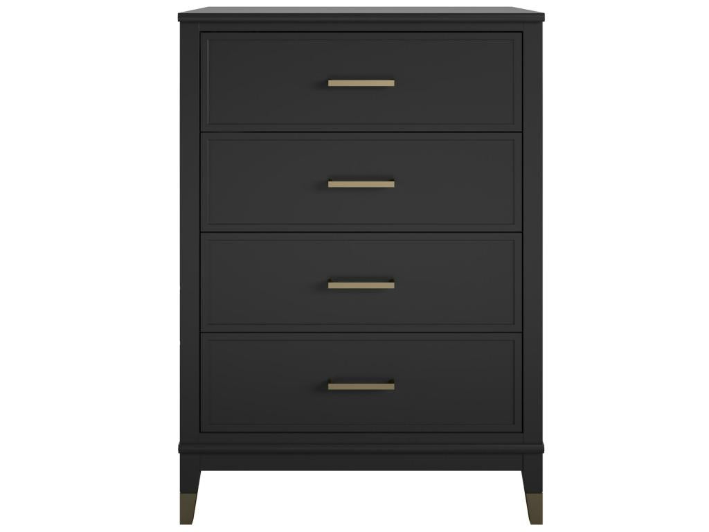 VMDK41544 4-drawer chest in black MDF