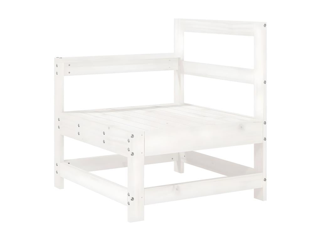 9-piece garden furniture set, white, solid pine wood ADCP61442