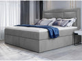 Elariva light grey velvet continental bed - Sleeping area 160x200 cm SITW65685