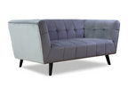 Straight velvet sofa for 2 people - 164x90x76cm - grey GDDJ47080