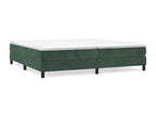 Upholstered bed base and mattress, dark green, 200x200cm, velvet, NTVR46051