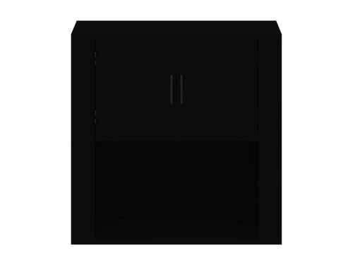 Black wall cabinet 80x33x80 cm Engineered wood OEMR70516