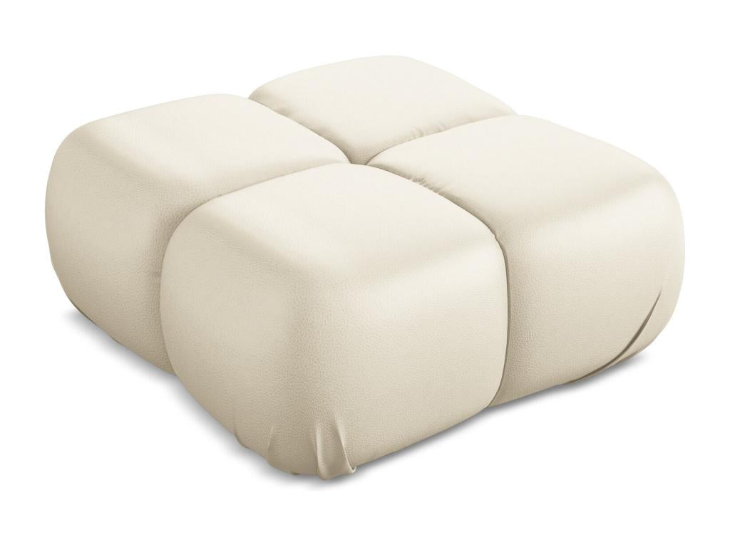 Artificial Leather Pouf - light beige - Elariva RFTS09030