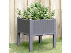 Planter with grey legs 40x40x42 cm PP FAKT90615