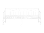 Extendable Sofa Bed Frame, White Metal, 90x200 cm, SFNX04711