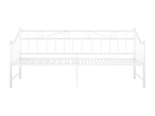 Extendable Sofa Bed Frame, White Metal, 90x200 cm, SFNX04711