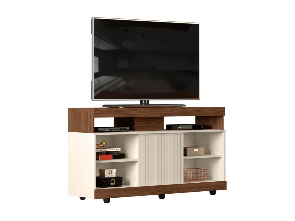 50 Inch Maxi TV Stand in Walnut and Off-White VIFK61426
