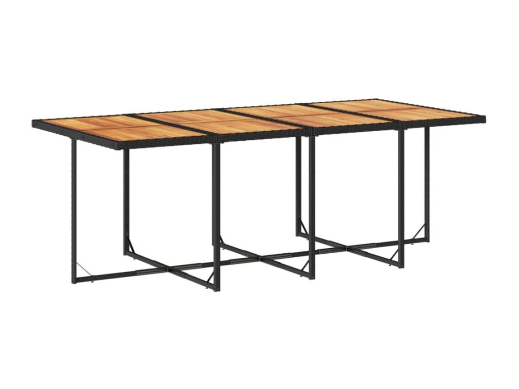 13-piece garden dining set with cushions, black resin wicker OTRW14996