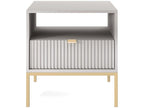 Bedside table - 54 cm - grey with gold legs - Elariva YZCN80518