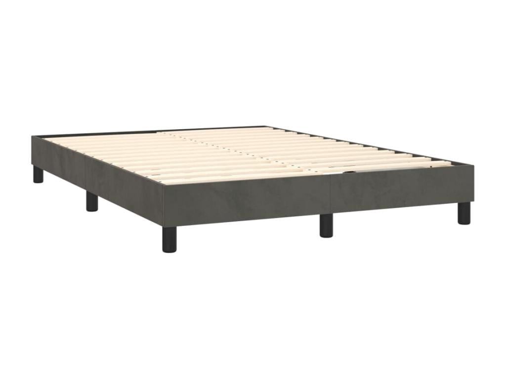 Bed base with LED mattress, dark grey, 140x190 BCVE03077