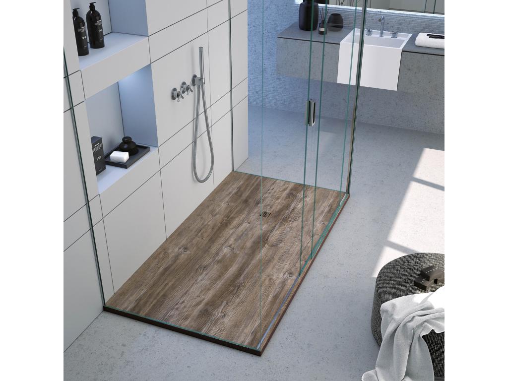 3D Smooth Finish Shower Tray with Colored Grid - 130x70 cm OQOH21181