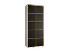4-DOOR SLIDING WARDROBE 235.2/120/60 2 doors White/Black/Gold KCXF35230