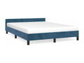 Dark blue velvet bed frame (mattress not included) 140x200 cm TPOZ39336