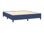Upholstered bed base with mattress and blue LED lighting, 180x200 cm, fabric LWUB73481
