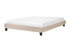Bed with slatted base, fabric, 160x200 cm, beige, YKBY44182