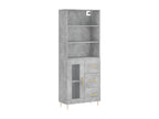 High sideboard, concrete grey, 69.5x34x180 cm, engineered wood, OVSC31203