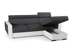 Convertible and reversible corner sofa L grey and white VTTF92076