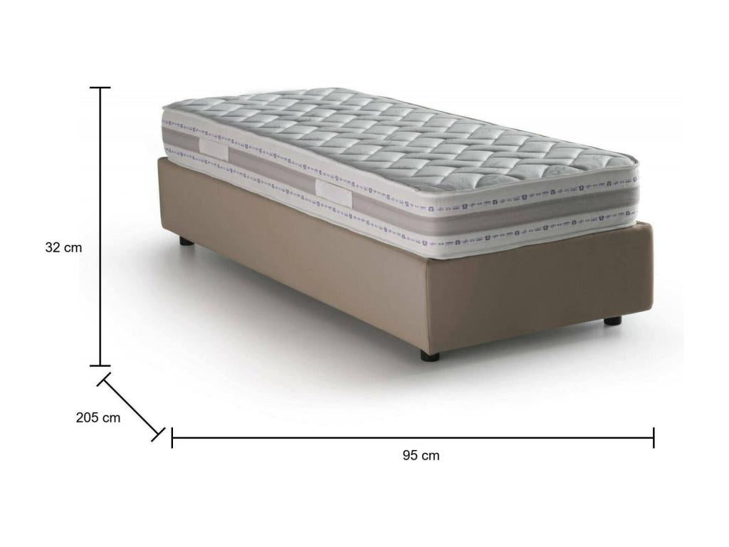 Single bed with storage bed, fabric upholstery, Made in Italy, Side opening, with 80x190 cm mattress included, Elariva HJLL98594