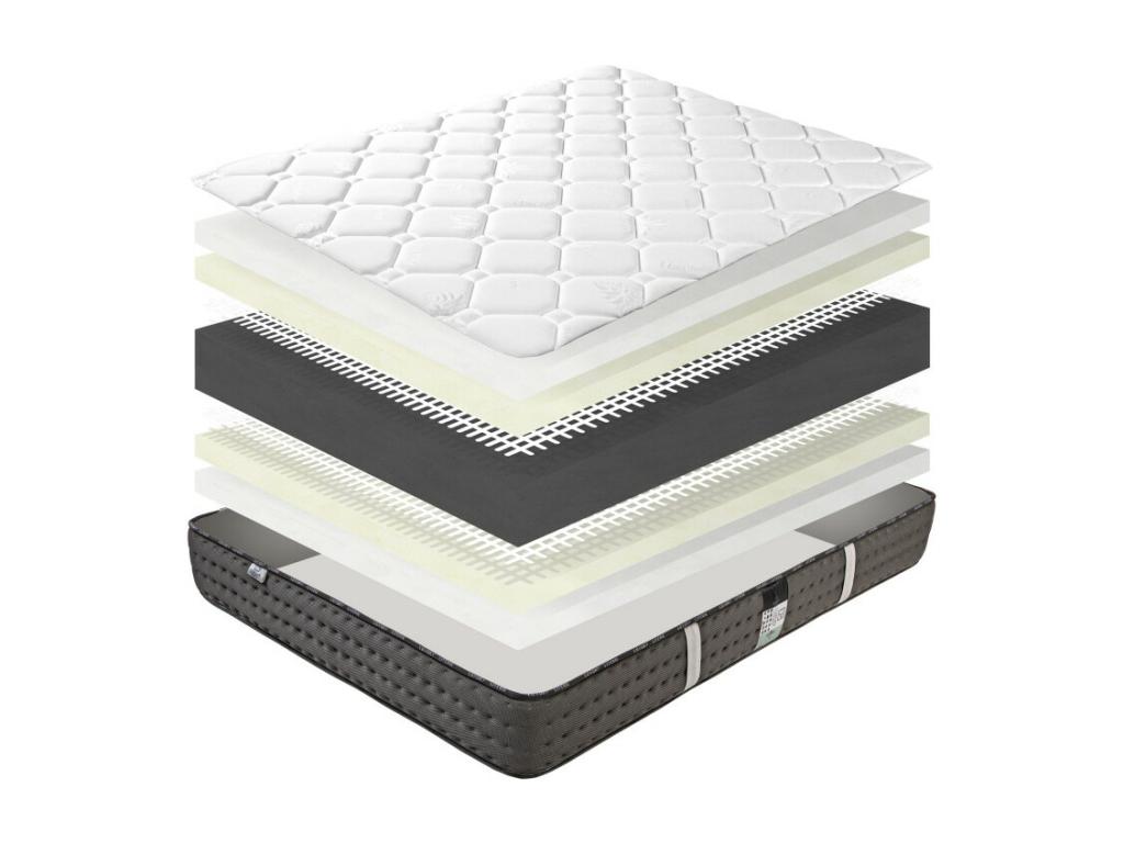 20cm Mattress, Duvet and Pillow, Firm High-Density Foam, Summer/Winter Side, 90x190cm, GQSB36428
