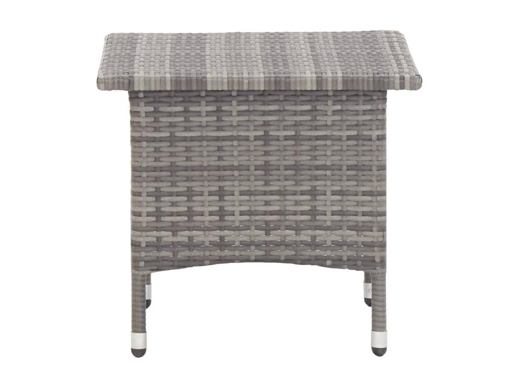 Lysvia Premium - Grey Tea Table 50x50x47 cm Woven Resin QIGE78863