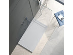Grey 7035 shower tray with smooth finish and coloured grid - 130x90 cm KZSC91783