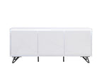 3-door sideboard with LEDs in MDF - White lacquered - Elariva WGXZ18774