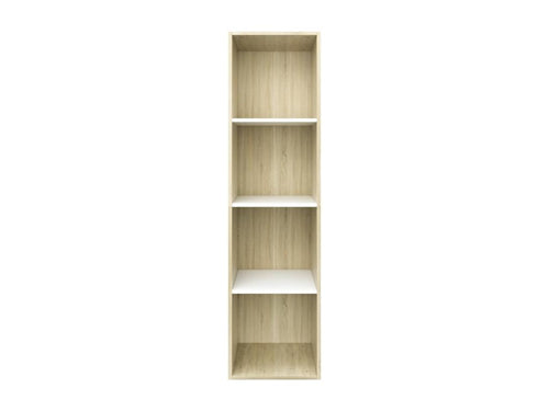 White and oak bookcase/TV unit, 36x30x143 cm, VHXT49489