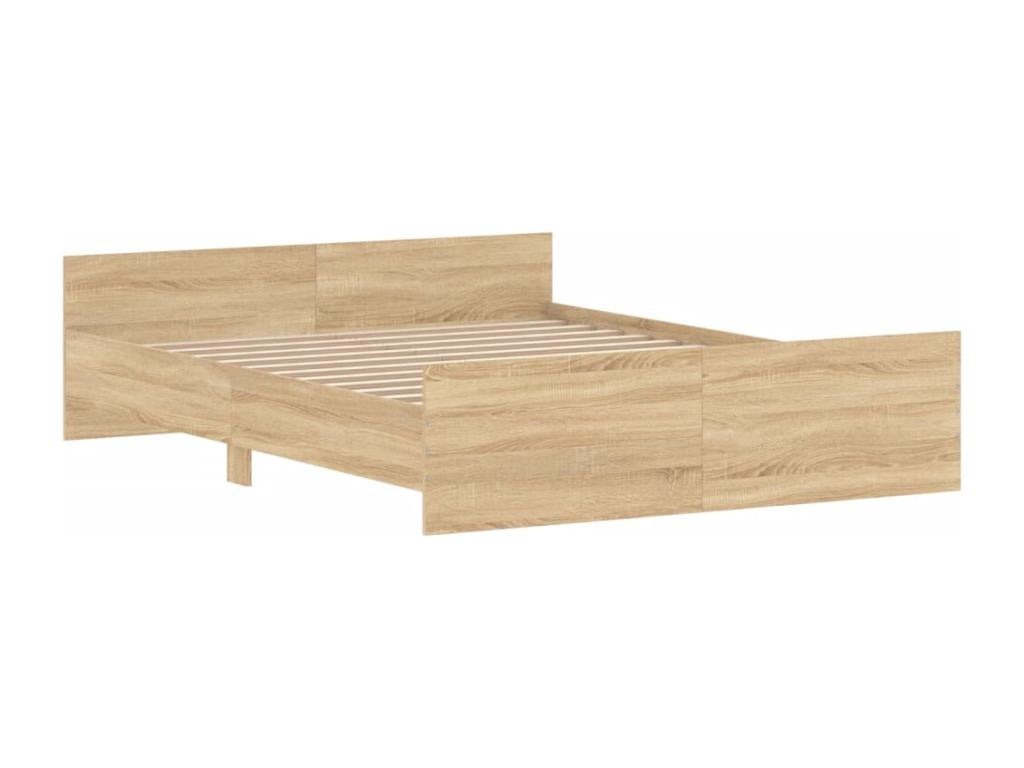 Bed frame with headboard and footboard, oak, 160x200 cm GHXP36915