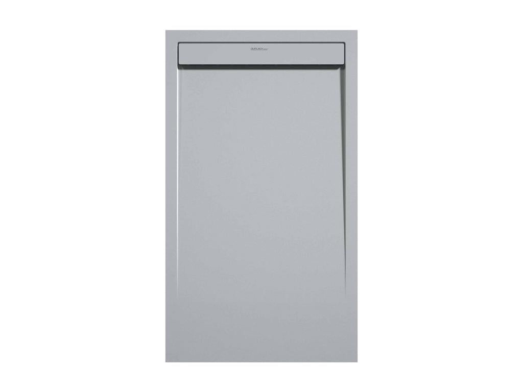 Lysvia SMART shower tray, grey 7035 smooth finish, coloured grate - 100x80 cm CGSI48683