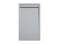 Lysvia SMART shower tray, grey 7035 smooth finish, coloured grate - 100x80 cm CGSI48683