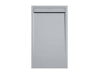 Lysvia SMART shower tray, grey 7035 smooth finish, coloured grate - 100x80 cm CGSI48683
