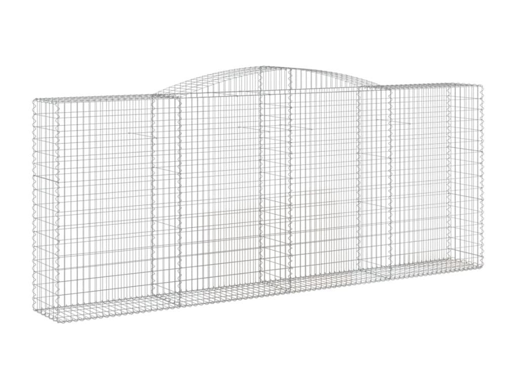 Arched gabion baskets, 2 pcs, 400x50x160-180 galvanized iron FRPH73051