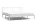 Metal bed frame with white headboard 200x200 KQRD15010