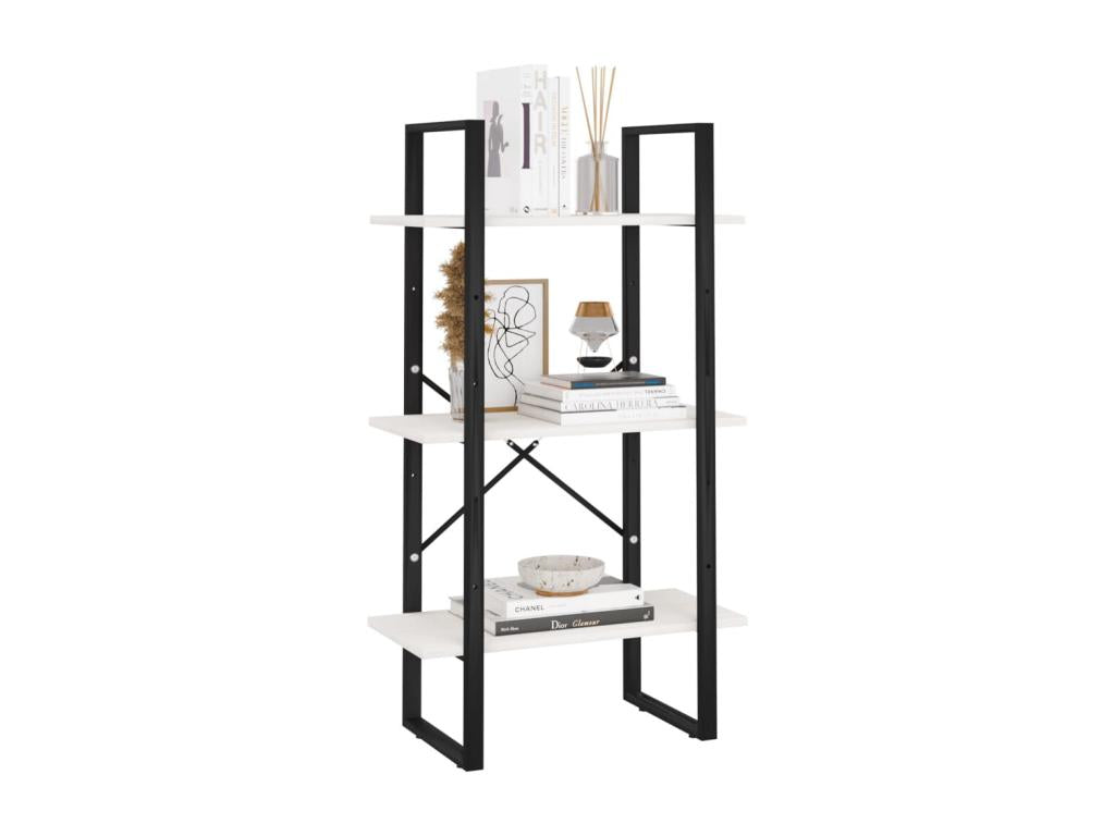 White storage shelf, 60x30x105 cm, solid pine wood, WJLA13995