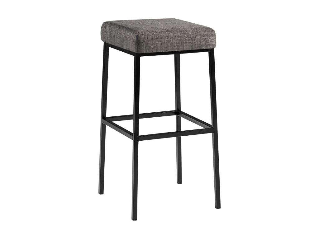 Bar stool - Fabric / Black - Grey - Lysvia 80 CIYZ92040