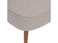 Armchair in Wood and Beige Linen Fabric WYRN09095