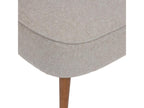 Armchair in Wood and Beige Linen Fabric WYRN09095