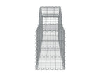 Arched gabion baskets, 14 pieces, 200x30x40/60 cm, galvanized iron GVKP70131