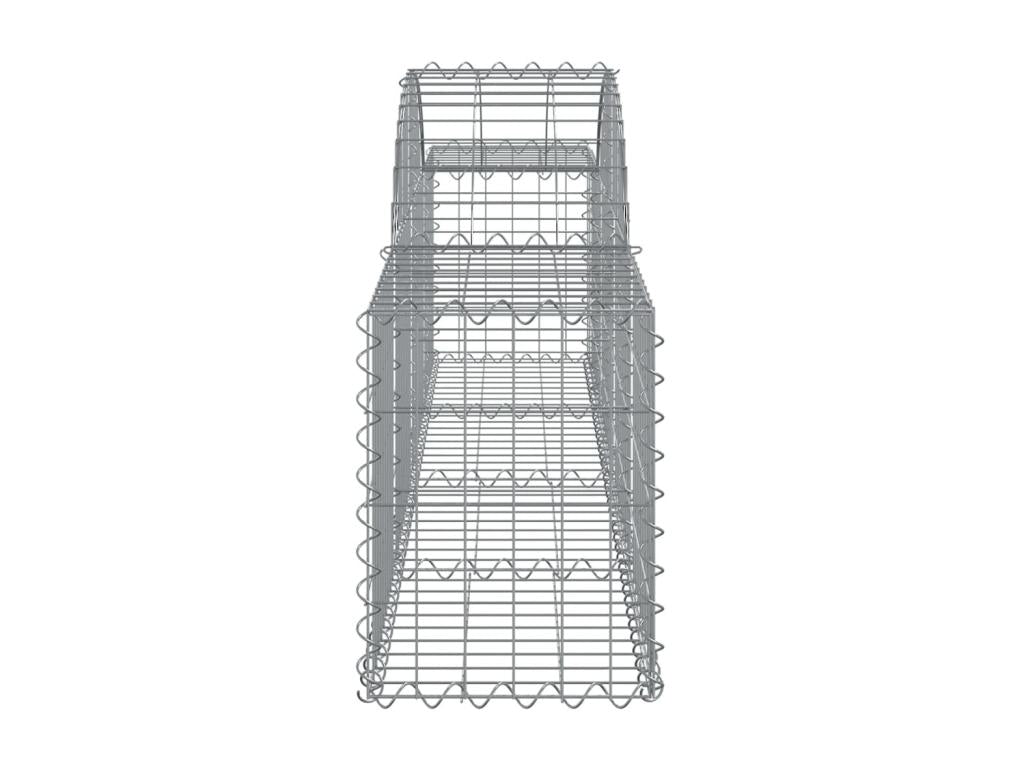 Arched gabion baskets, 14 pieces, 200x30x40/60 cm, galvanized iron GVKP70131