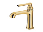 Lysvia 18cm Low Basin Mixer Tap with Stopper, Gold Color, LZWG94949