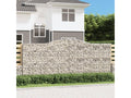 Arched gabion baskets, 2 pcs, 400x50x160-180 galvanized iron FRPH73051