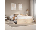 Bed frame without mattress with drawers 200x200 cm pine wood VGEC93560