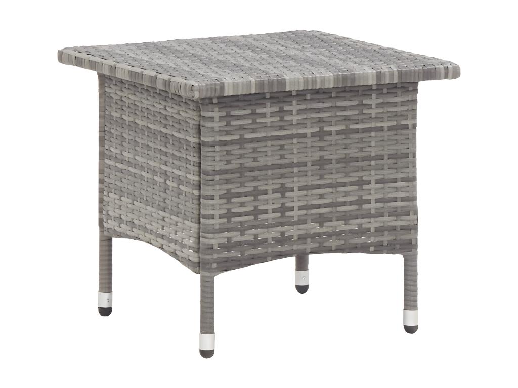 Lysvia Premium - Grey Tea Table 50x50x47 cm Woven Resin QIGE78863