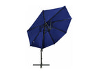 Cantilever parasol with pole and Lysviaères LED lights, azure blue, 300 cm, WBQK62852