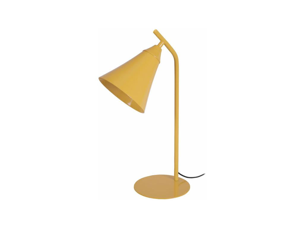 Yellow metal conical desk lamp, 46 cm. VVOZ12003